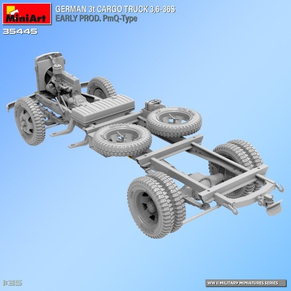 Miniart 35445 GERMAN 3t CARGO TRUCK 3,6-36S EARLY PROD. PmQ-Type 1/35