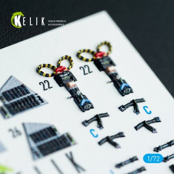 Kelik K72222 F-14A Tomcat - interior 3D decals for Academy kit (1/72)