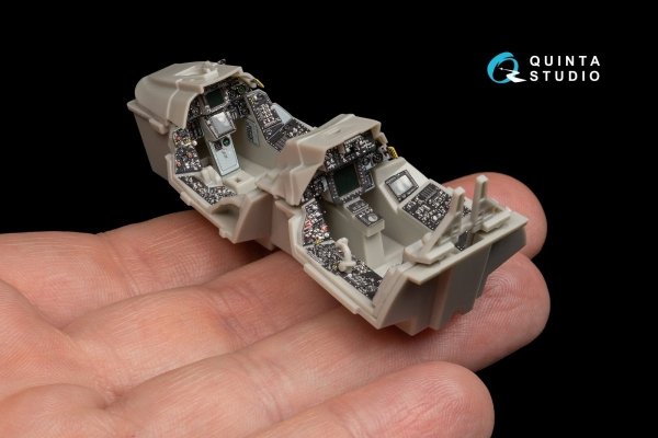 Quinta Studio QD48231 F-14A Late 3D-Printed &amp; coloured Interior on decal paper (for Tamiya kit) 1/48