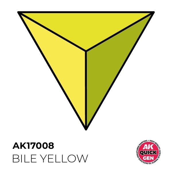AK Interactive AK17008 BILE YELLOW – QUICK GEN COLOR 18ml