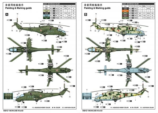 Trumpeter 05812 Mi-24D Hind-D 1/48