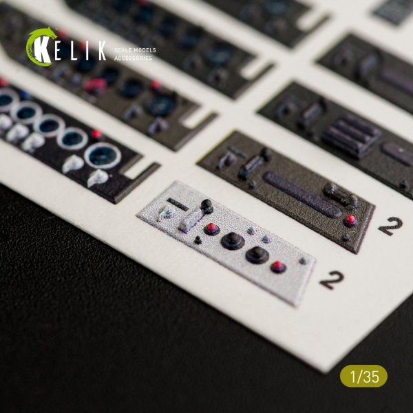 KELIK K35008 UNIMOG 404 INTERIOR 3D DECALS FOR ICM KIT 1/35