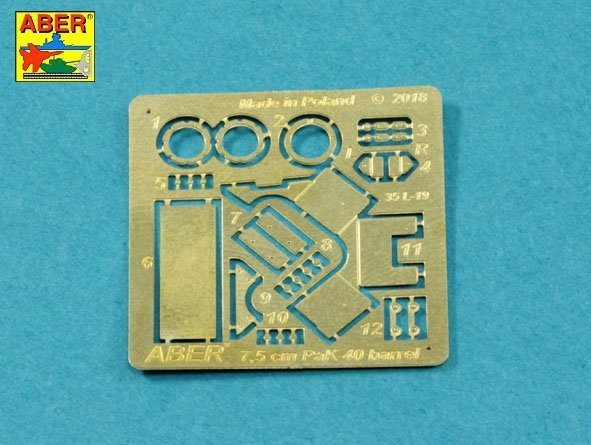 Aber 35L-045N German 75mm Barrel for Pak40 - middle model 1/35
