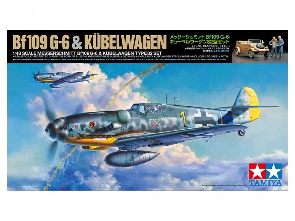 Tamiya 25204 Messerschmitt Bf109 G-6 &amp; Kübelwagen Type 82 Set 1/48