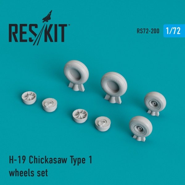 RESKIT RS72-0200 H-19 &quot;CHICKASAW&quot; TYPE 1 WHEELS SET 1/72