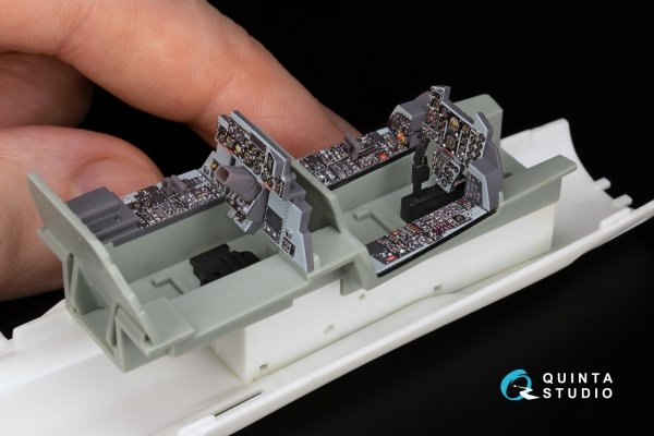 Quinta Studio QD+48488 F-4D early Phantom II 3D-Printed &amp; coloured Interior on decal paper (Academy) (with 3D-printed resin parts) 1/48
