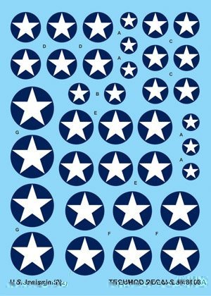 Techmod 48103 - US National Insignia 1942-1943 (1:48)