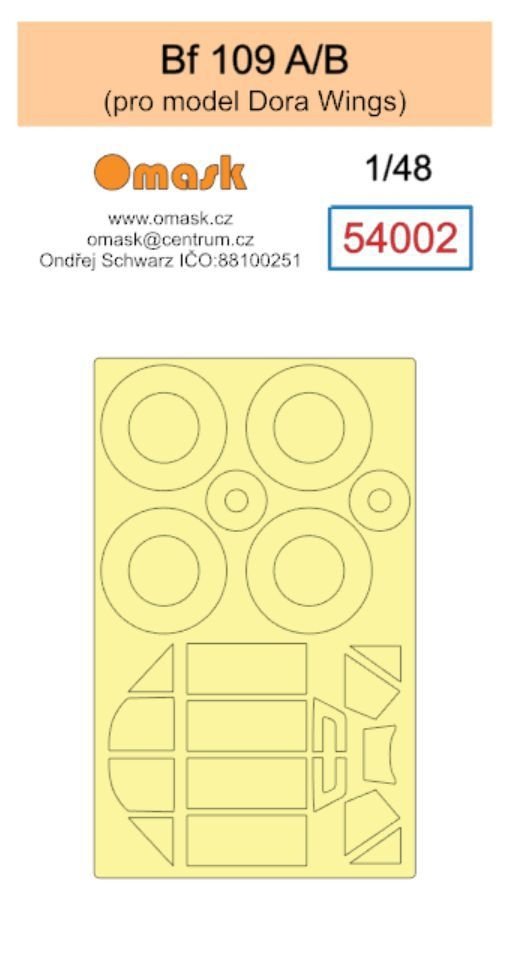 Omask 54002 Bf 109 A/B (Dora Wings) 1/48