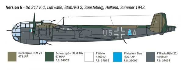 Italeri 1488 DO 217 K-1/K-2 with FRITZ X 1/72
