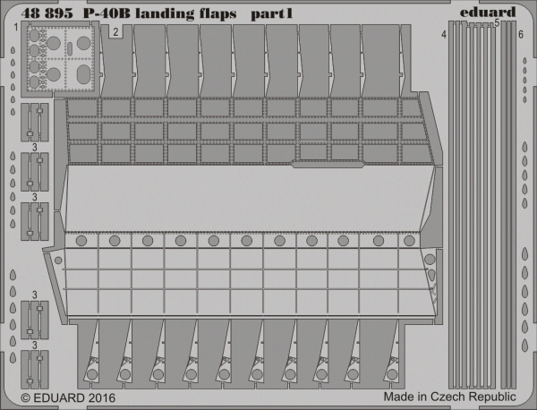 Eduard 48895 P-40B landing flaps  AIRFIX 1/48