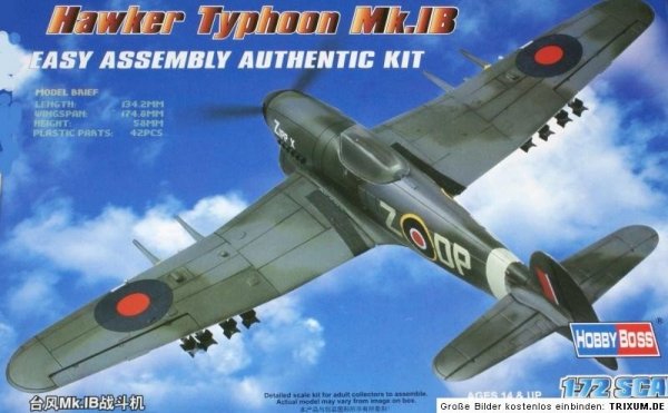 Hobby Boss 80232 Hawker Typhoon Mk.IB Fighter (1:72)