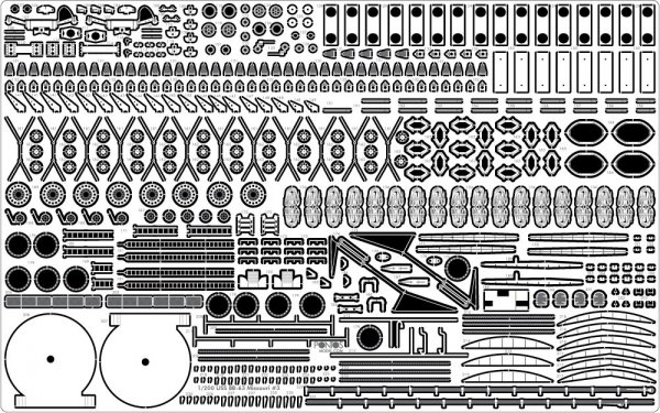 Pontos 23005F1 USS BB-61 Iowa 1944 Detail Up Set (20B Deck Blue stained wooden deck) (1:200)