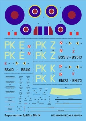 Techmod 48075 - Supermarine Spitfire F.IX (Gabreski’s Spitfires) (1:48)