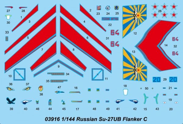 Trumpeter 03916 Russian Su-27UB Flanker C 1/144