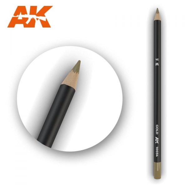 AK Interactive AK10034 Watercolor Pencil GOLD