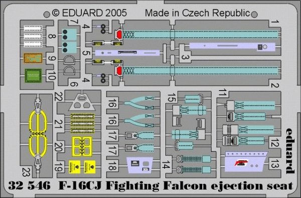 Eduard 32546 F-16CJ ejection seat 1/32 Tamiya