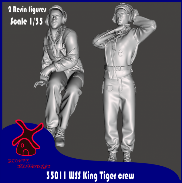 Glowel Miniatures 35011 WSS King Tiger crew 1/35