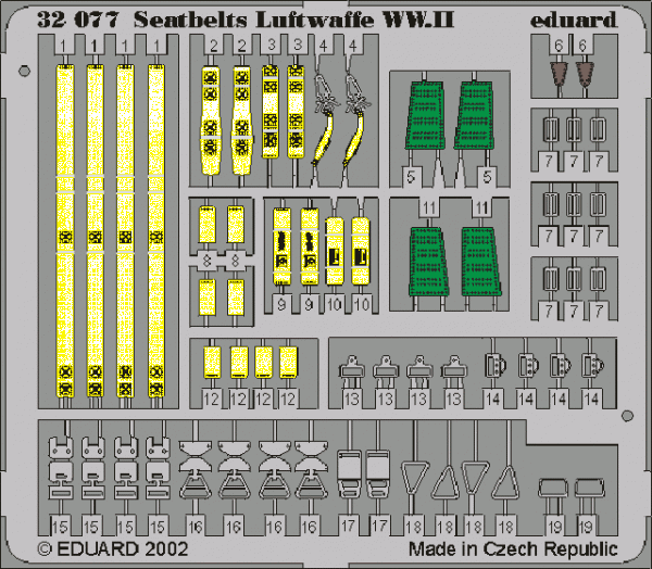 Eduard 32507 Seatbelts Luftwaffe WWII 1/32