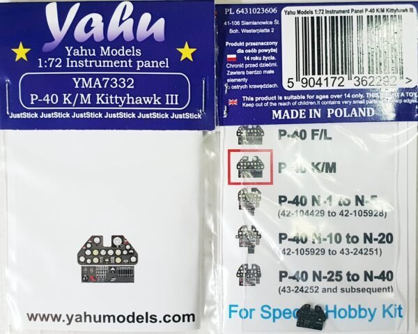 Yahu YMA7332 P-40 K/M Special Hobby 1/72