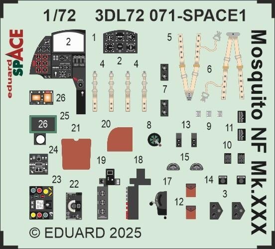 Eduard 3DL72071 Mosquito NF Mk. XXX SPACE SPECIAL HOBBY 1/72