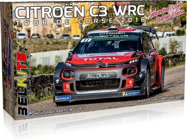Belkits 017 Citroen C3 WRC 2018 Tour de Corse 2018 1/24