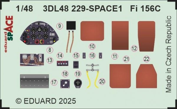 Eduard 3DL48229 Fi 156C SPACE TAMIYA 1/48