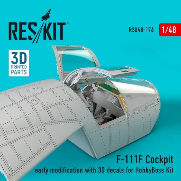 RESKIT RSU48-0176 F-111F COCKPIT EARLY MODIFICATION WITH 3D DECALS FOR HOBBYBOSS KIT 1/48