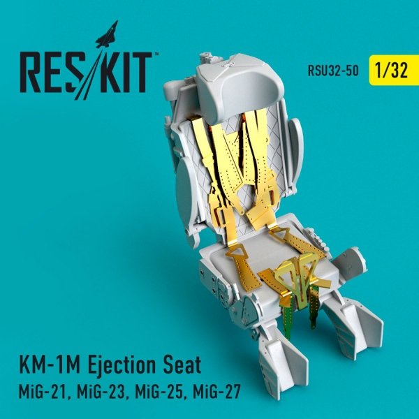 RESKIT RSU32-0050 KM-1M EJECTION SEAT (MIG-21, MIG-23, MIG-25, MIG-27) 1/32