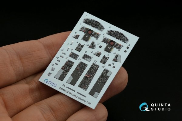 Quinta Studio QD48202 TF-104G 3D-Printed coloured Interior on decal paper (Kinetic) 1/48