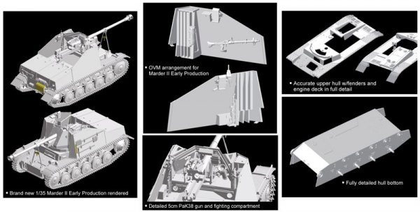 Dragon 6769 Panzerjager II fur Pak 40/2, Sd.Kfz.131 Marder II Early Production (1:35)