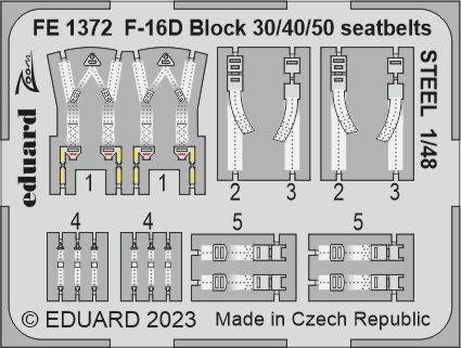 Eduard BIG49384 F-16D Block 30 Kinetic Model 1/48