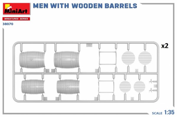 MiniArt 38070 MEN WITH WOODEN BARRELS 1/35