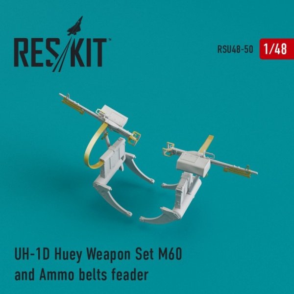 RESKIT RSU48-0050 UH-1D Huey Weapon Set M60 and Ammo belts feader 1/48