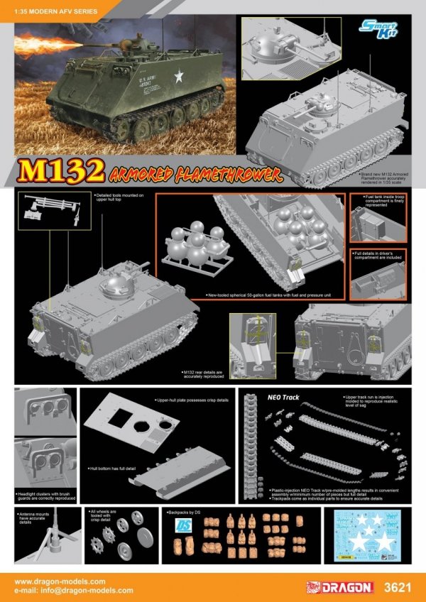 Dragon 3621 M132 Armored Flamethrower 1/35