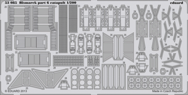 Eduard 53085 Bismarck part 6 - catapult 1/200  TRUMPETER