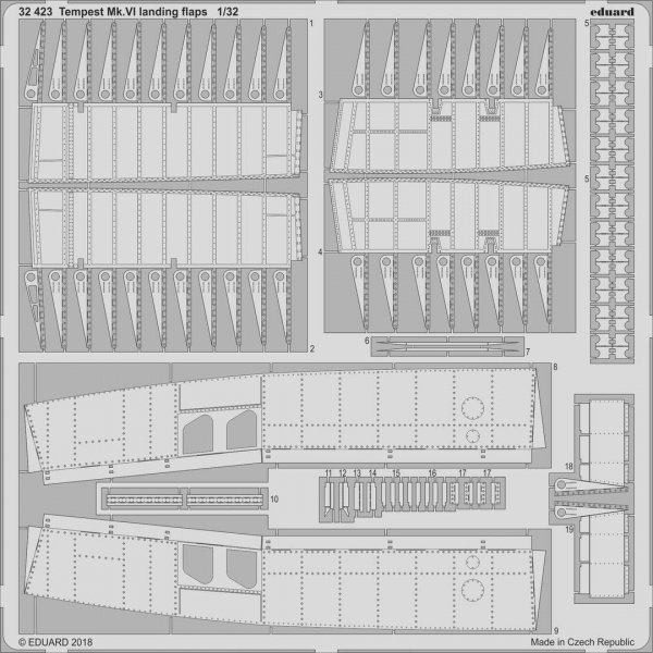 Eduard 32423 Tempest Mk. VI landing flaps SPECIAL HOBBY 1/32