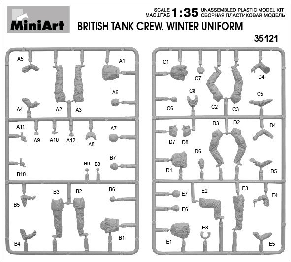 MiniArt 35121 British Tank CREW. Winter Unifrom 1/35