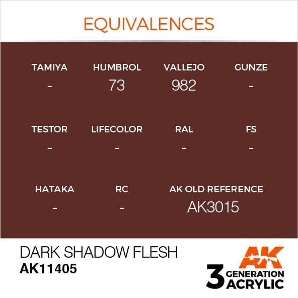 AK Interactive AK11405 Dark Shadow Flesh 17ml