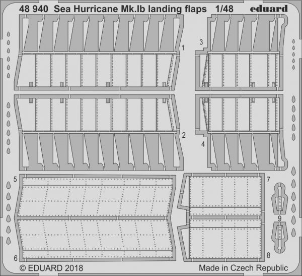 Eduard 48940 Sea Hurricane Mk. Ib landing flaps AIRFIX 1/48