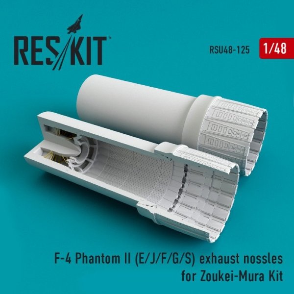 RESKIT RSU48-0125 F-4 E/J/F/G/S Phantom II exhaust nossles for Zoukei-Mura kit 1/48