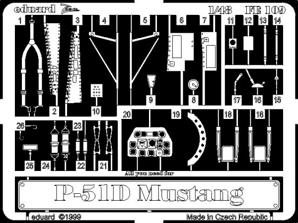 Eduard FE109 P-51D 1/48 Tamiya