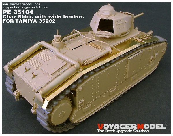 Voyager Model PE35104 WWII French Char BI-bis with wide fenders (B ver include Gun barrel) for TAMIYA 35282 1/35