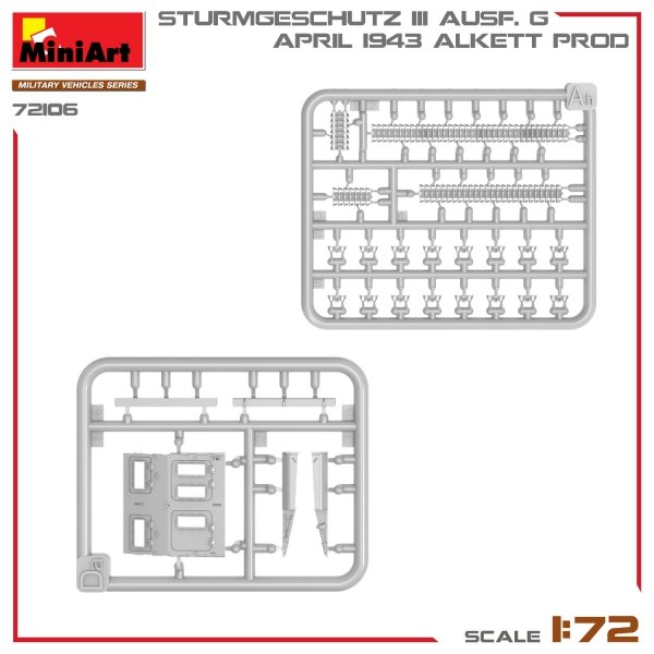 MiniArt 72106 STURMGESCHUTZ III AUSF. G, APRIL 1943 ALKETT PROD. 1/72