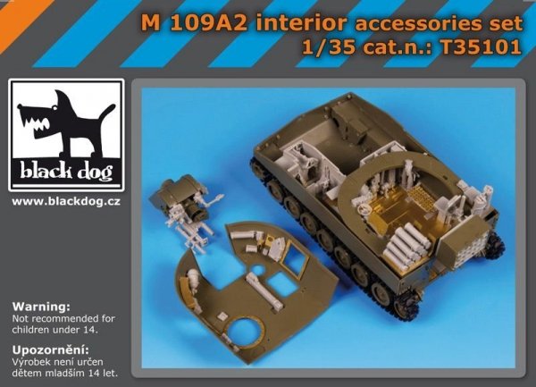 Black Dog T35101 M 109 A2 interier accessories set 1/35
