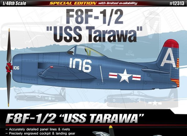 Academy 12313 F8F-1/2 USS Tarawa 1/48