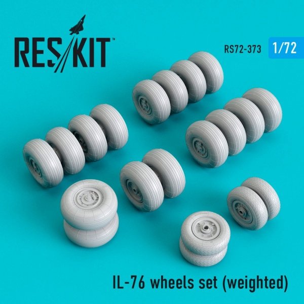 RESKIT RS72-0373 IL-76 WHEELS SET (WEIGHTED) 1/72