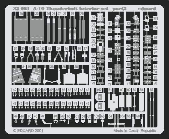 Eduard 32061 A-10 interior 1/32 Trumpeter