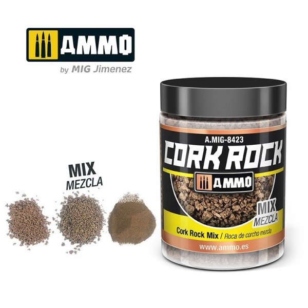 AMMO of Mig Jimenez 8423 CREATE CORK Cork Rock Mix 100ml