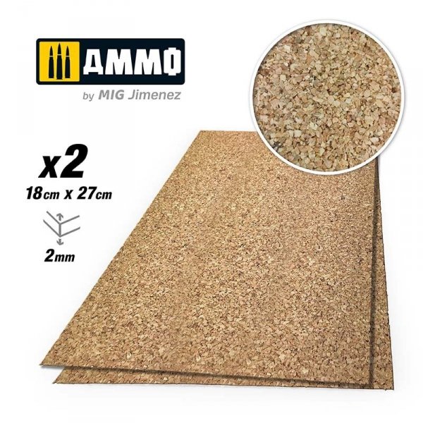 AMMO of Mig Jimenez 8839 Create Cork Medium Grain 2x2 mm