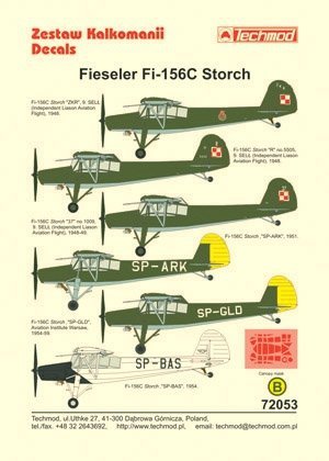 Techmod 72053 - Fieseler Fi 156C Storch (1:72)